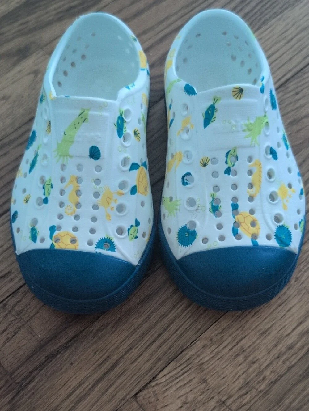 Native Shoes Kids Jefferson Print "Sea Life" Ocean Slip-On Water Sneakers - Picture 2 of 6
